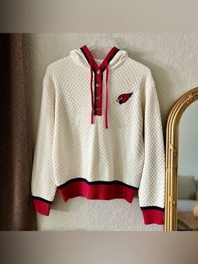 WEAR by Erin Andrews St. Louis Cardinals Knit Hoodie Sweater Size Large